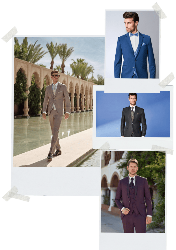 Bilder von Herren, die bei Grooms & Gentlemen ihren Businessanzug gekauft haben
